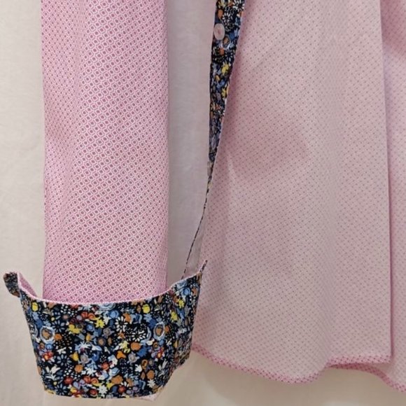 Soul of London Pink Men's Cotton Button up Shirt - Picture 4 of 4